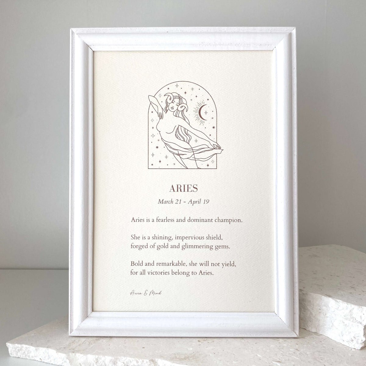 Aries - Zodiac Print A5 Portrait Poem