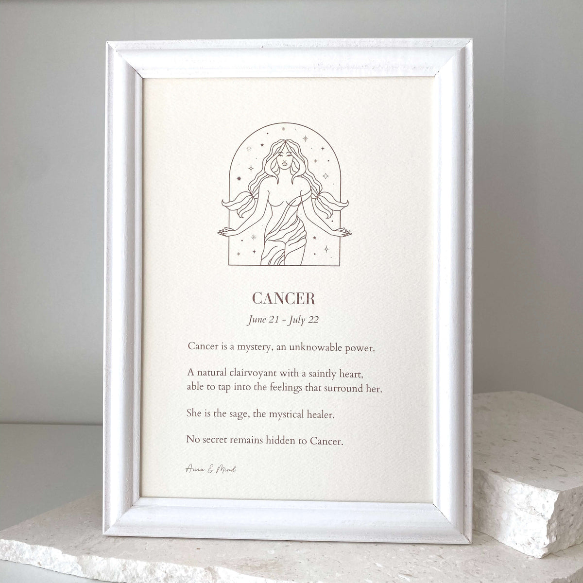 Cancer - Zodiac Print A5 Portrait Poem