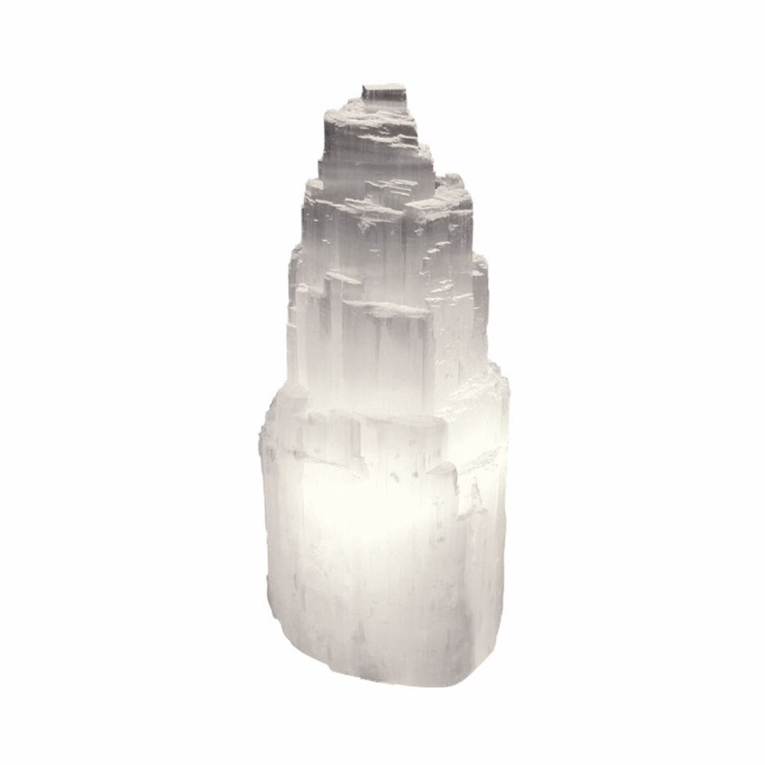 Selenite lamp is known for the ability to clear energy blockage and remove negativity in your space. It cleanses and purifies your energy so you can live in peace.