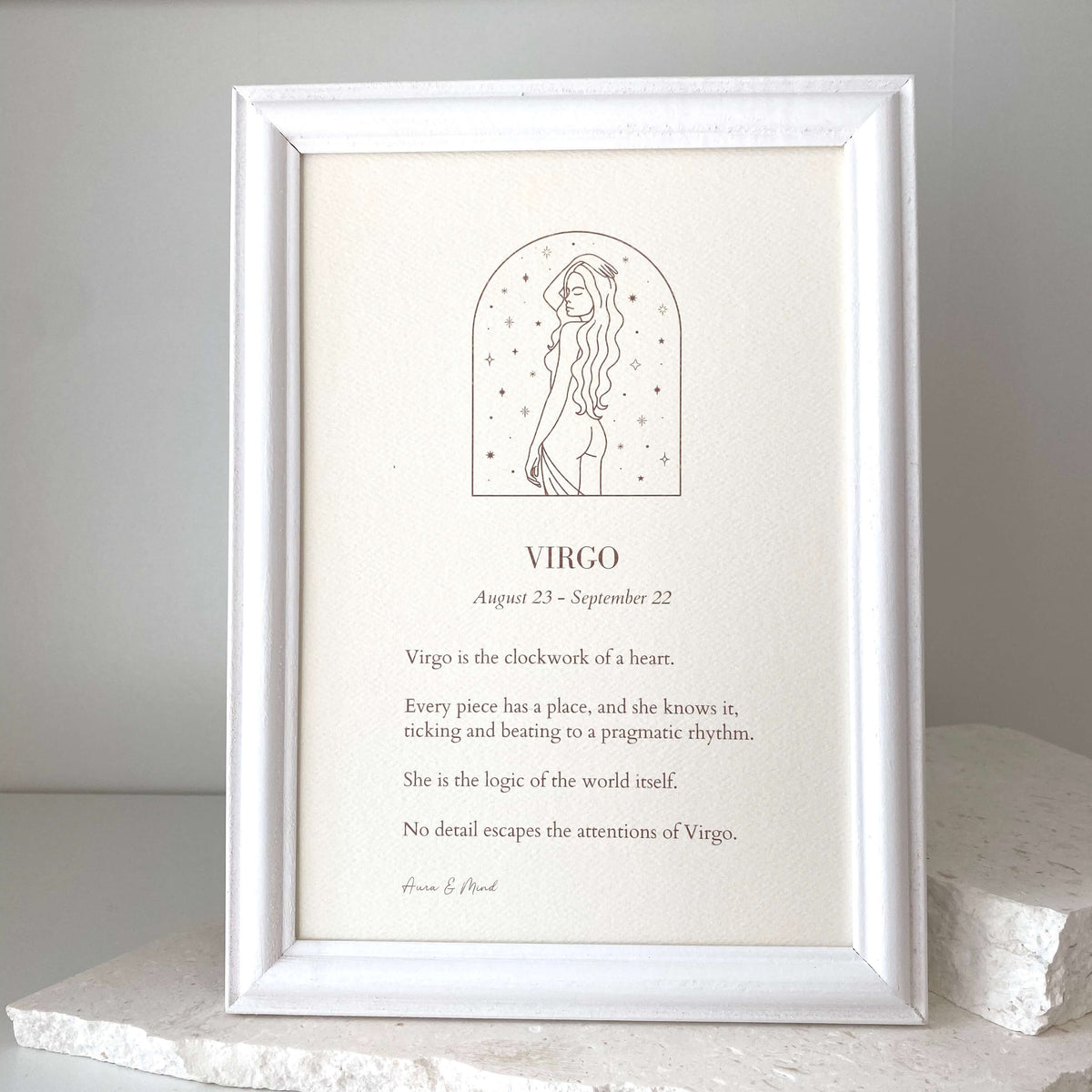 Virgo - Zodiac Print A5 Portrait Poem